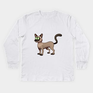 Burmese Cat Kids Long Sleeve T-Shirt